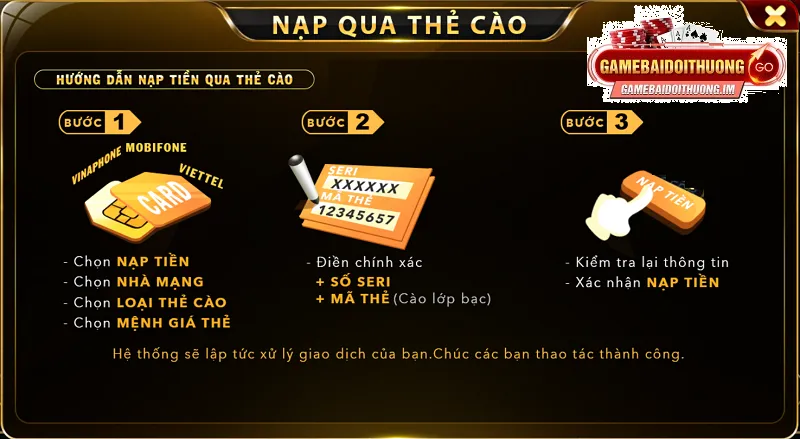 cach thuc nap tien online uy tin Cách thức nạp tiền Tài Xỉu Online uy tín
