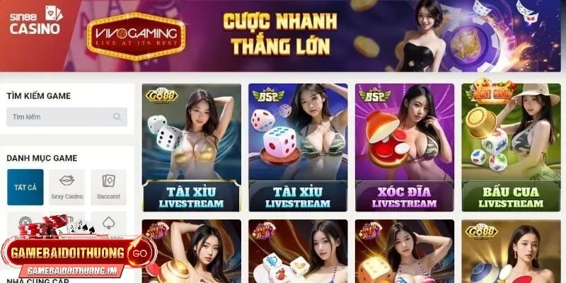 kho game da dang tai sin88 Kho game đa dạng tại SIN88