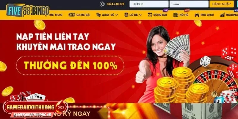 Khuyến mãi hấp dẫn tại FIVE88