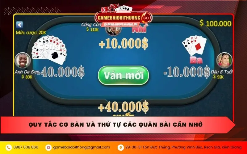 Quy tắc cơ bản và thứ tự các quân bài cần nhớ