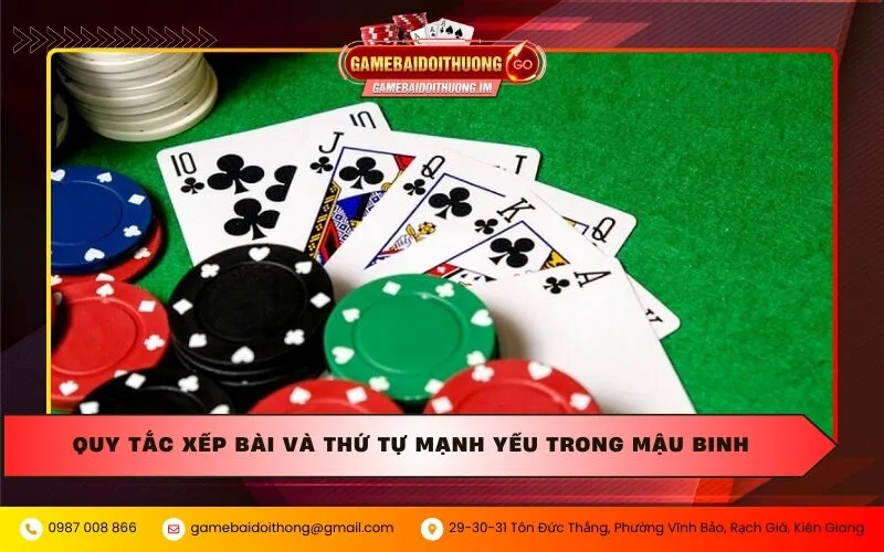 Quy tắc xếp bài và thứ tự mạnh yếu trong Mậu Binh